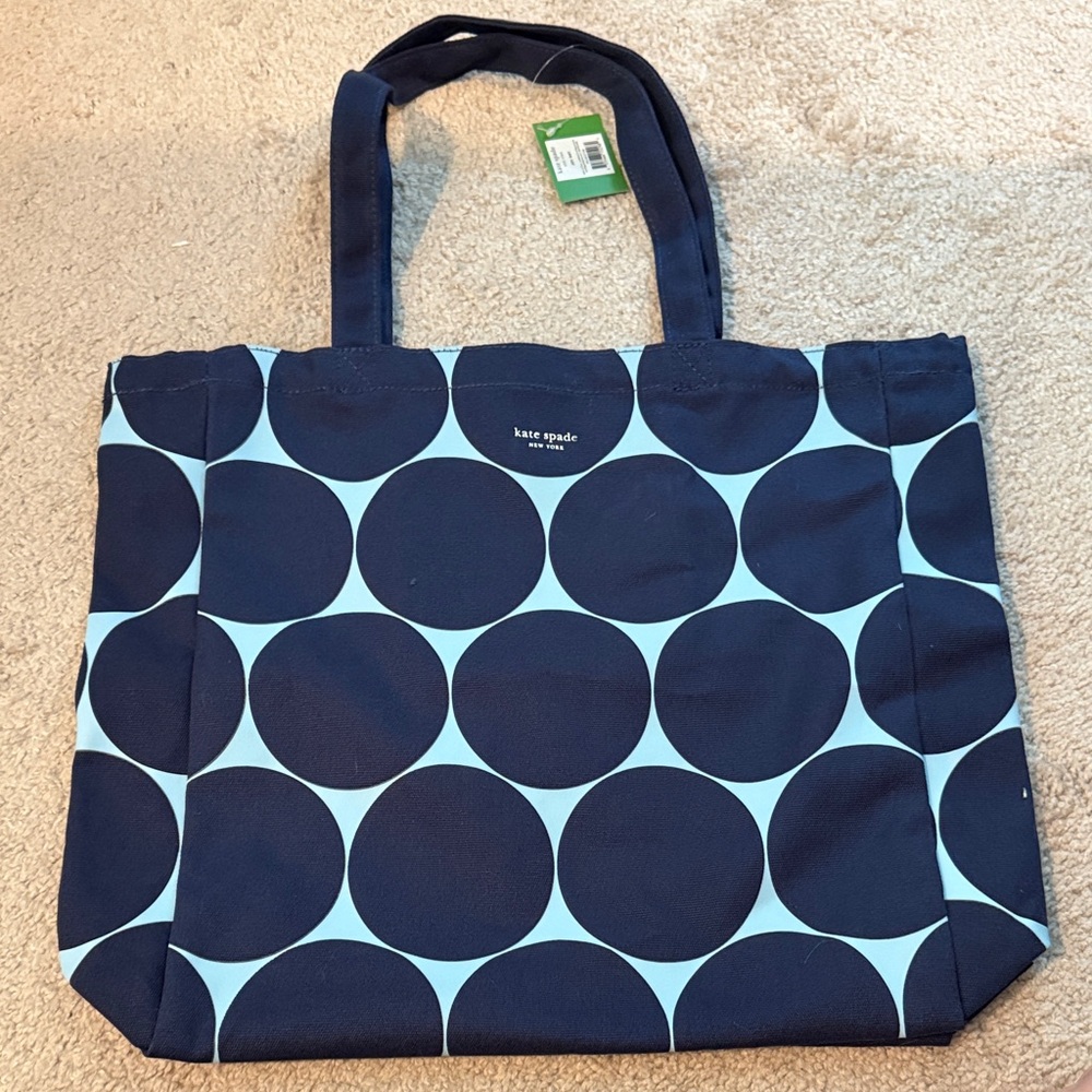 NWT Kate Spade Joy Dot Canvas Book Tote